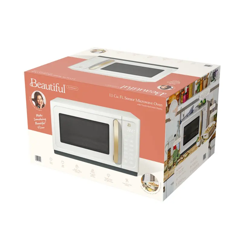 1.1-Cubic-Foot Touch-Control Microwave Oven – 1000W Compact White Sensor Model for Small Kitchens