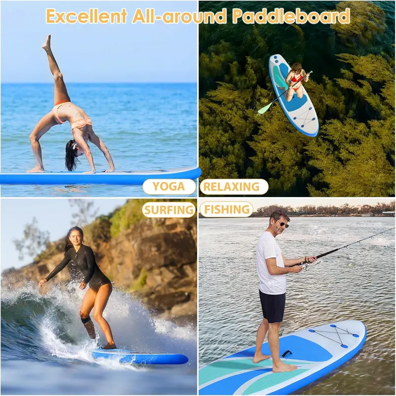 10'4" Lightweight Inflatable SUP for Adults – Stable, Travel-Friendly Board for New Paddlers