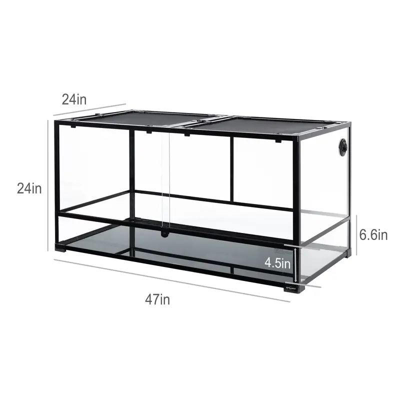 120-Gallon Extra-Wide Reptile Terrarium – Spacious Enclosure for Large Herpetofauna