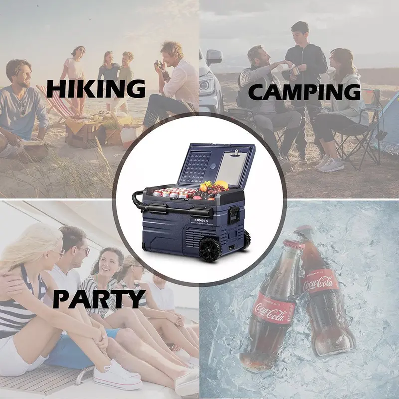 12V Portable Dual-Zone Car Fridge Freezer – 37-Quart Smart Cooler with App Control, Ideal for Camping, Overlanding, and Long-Distance Travel