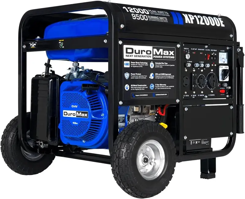 13,000-Watt Dual-Fuel Portable Generator – Electric Start, RV-Ready, and Whole-Home Backup Power
