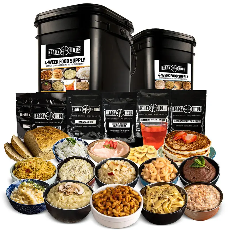 2,000+ Calorie Emergency Food Supply Kit – 4-Week Shelf-Stable Survival Rations for Preparedness