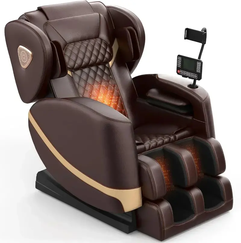 2025 Zero-Gravity Full-Body Massage Chair Featuring 10-Point Roller System and Heat Therapy