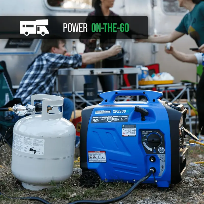 2300W Quiet Dual-Fuel Inverter Generator – Gasoline or Propane Powered, Digital Display & RV/Backup Emergency Ready 2