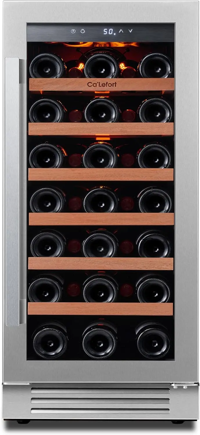 24" Smart Dual-Zone Wine Fridge – 46-Bottle Capacity, Precise 40°F–65°F Digital Control, Quiet Operation for Kitchen or Office Use