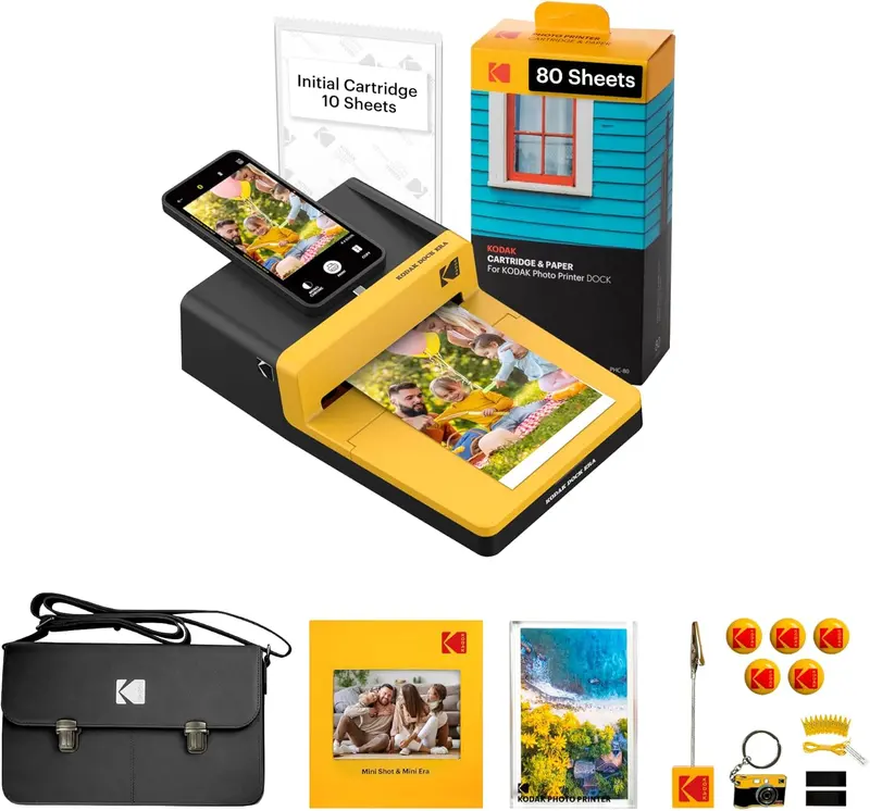 4PASS Mini Thermal Photo Printer – Wireless 4×6” Instant Print Device with Compact Design