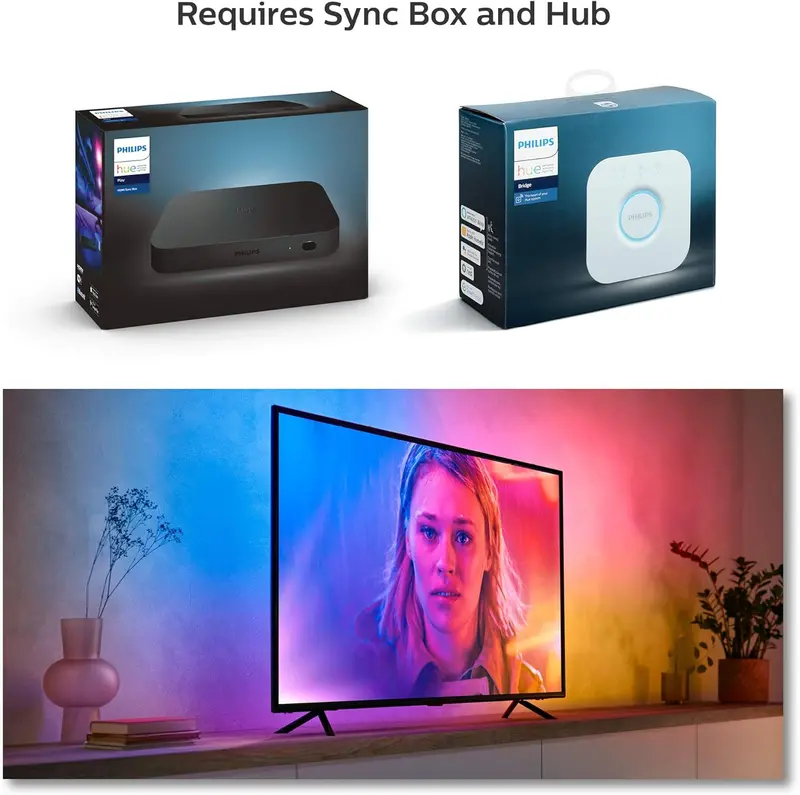 65-Inch Smart RGB LED TV Backlight Strip with Music Sync, Flowing Color Modes, and Low-Latency Game Mode