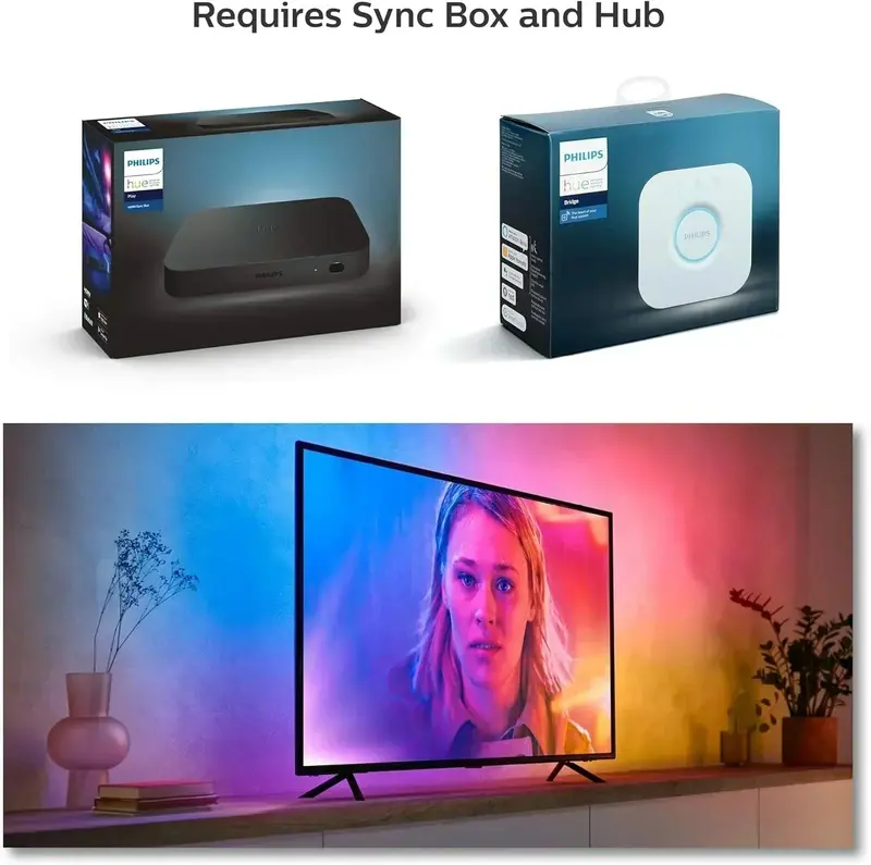 65-Inch Smart TV Backlight Strip – Synchronized RGB Flowing Light Bar with Music & Screen-Match Modes