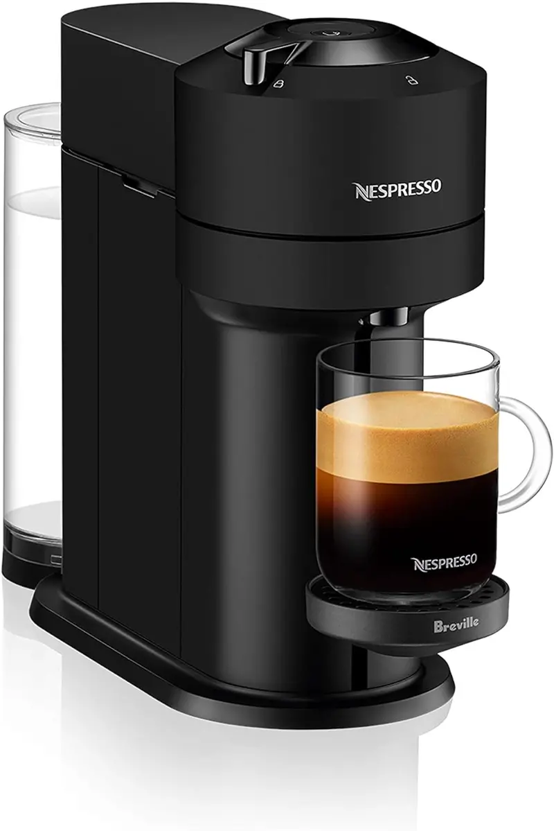 All-in-One Matte Black Espresso and Drip Coffee Maker with Built-in Grinder Options