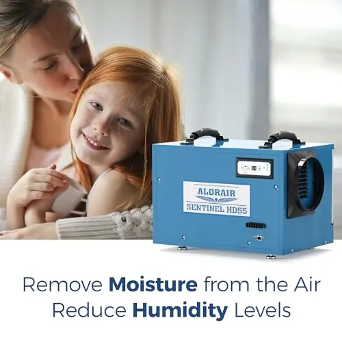ALORAIR Commercial 113-Pint Dehumidifier – Heavy-Duty Unit for Basements and Crawl Spaces with Continuous Drain Support
