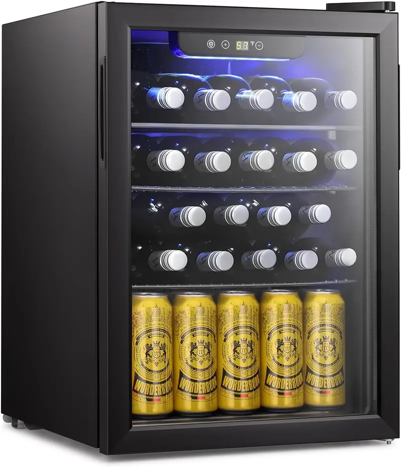 Antarctic Star 36-Bottle Freestanding Wine Cooler – 4.4 Cu. Ft Beverage Refrigerator Featuring Quiet Compressor and Adjustable Temperature Control