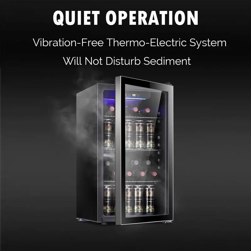 Antarctic Star Dual-Zone Wine and Beverage Cooler – 26-Bottle Capacity with 130-Can Refrigeration & Mini Cellar Aesthetics 2