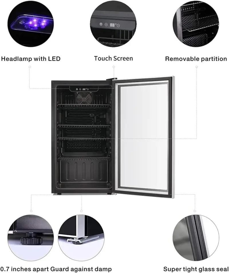 Antarctic Star Dual-Zone Wine and Beverage Cooler – 26-Bottle Capacity with 130-Can Refrigeration & Mini Cellar Aesthetics
