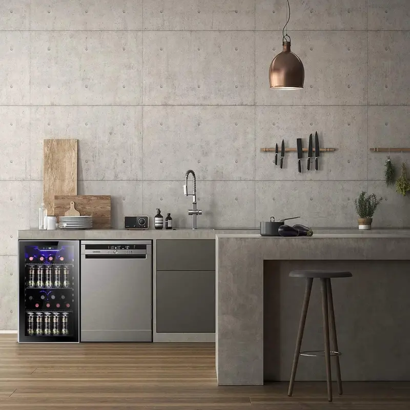 Antarctic Star Dual-Zone Wine and Beverage Cooler – 26-Bottle Capacity with 130-Can Refrigeration & Mini Cellar Aesthetics