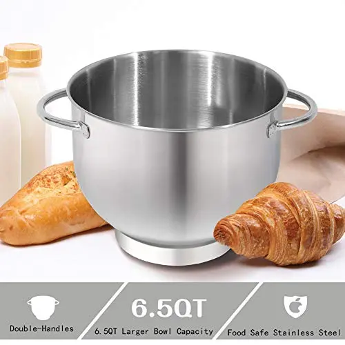 Aucma 6.5-Quart 660W Tilt-Head Stand Mixer – 6-Speed Kitchen Appliance for Baking Enthusiasts
