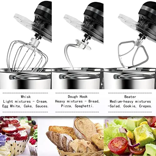 Aucma 6.5-Quart 660W Tilt-Head Stand Mixer – 6-Speed Kitchen Appliance for Baking Enthusiasts