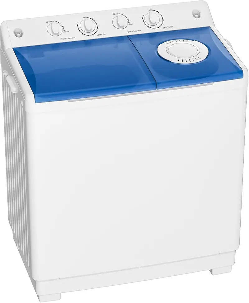 Auertech 28-Lb Twin-Tub Mini Washing Machine – Lightweight Portable Washer with Drain Pump, Optimized for Dorms, Apartments, and RV Use 2