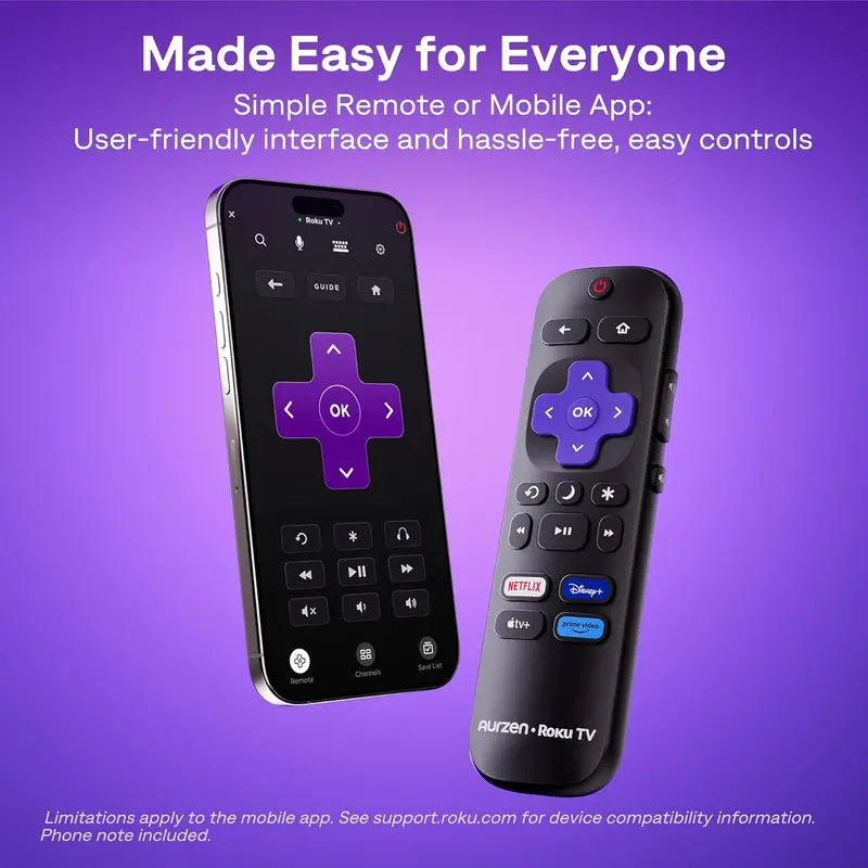 Aurzen Roku TV Smart Projector — Integrated Roku OS, Instant Streaming, and Full Wireless Connectivity