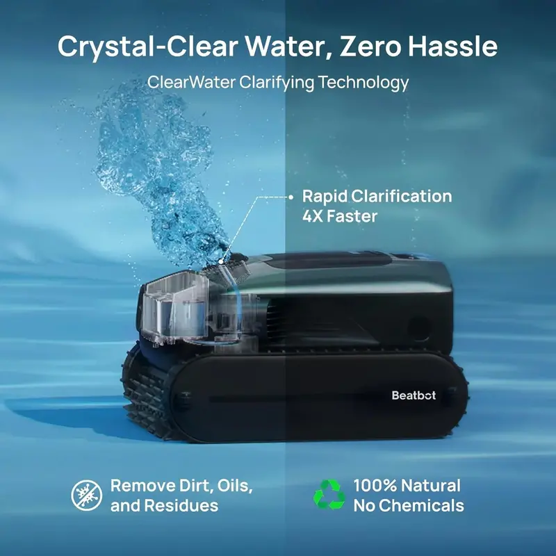 Beatbot AquaSense 2 Pro Cordless Robotic Pool Cleaner — Smart 5-in-1 Cleaning for Pools Up to 3,875 Sq Ft