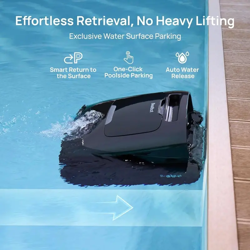 Beatbot AquaSense 2 Pro Smart Robotic Pool Cleaner – 5-Function Automation with App Control, Surface Skimming & Water Clarity Enhancement (Emerald Green)