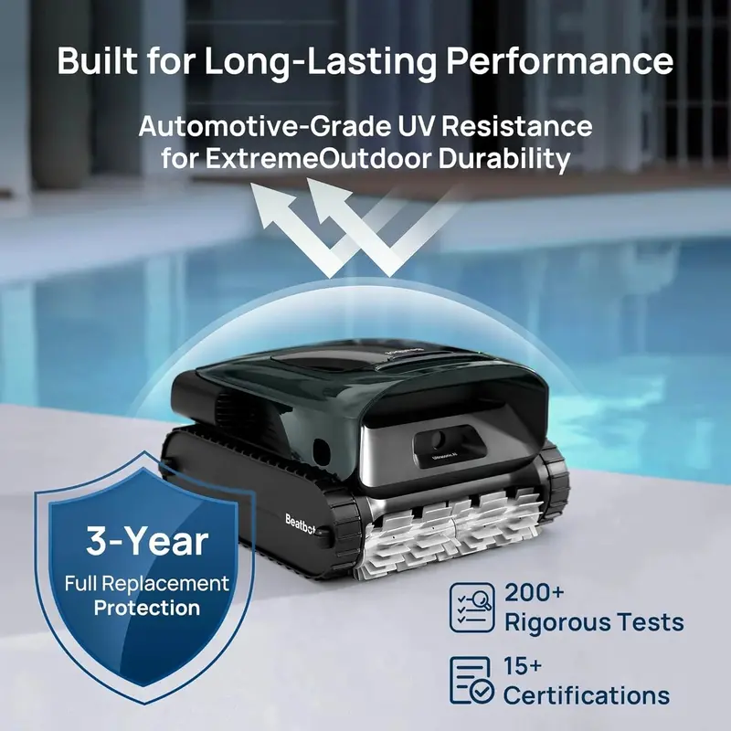 Beatbot AquaSense 2 Pro Smart Robotic Pool Cleaner – 5-Function Automation with App Control, Surface Skimming & Water Clarity Enhancement (Emerald Green)