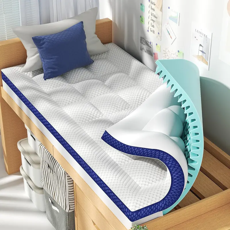BEDELITE King 4-Inch Dual-Layer Memory Foam Topper – Gel Foam Core + Pillow-Top Surface with Deep-Pocket Stretch Skirt
