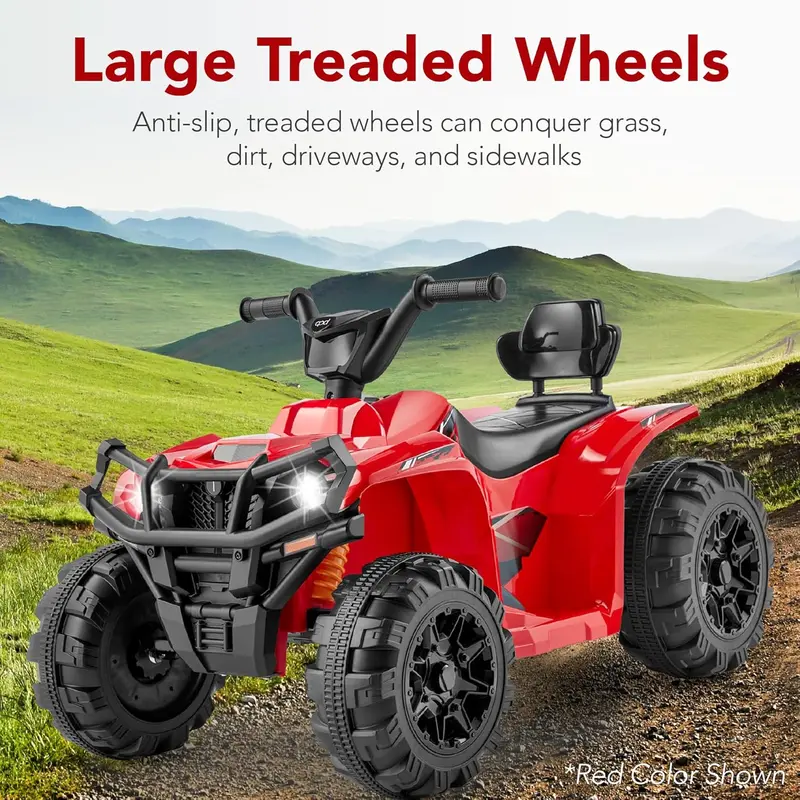 Best Choice Products 12V Kids’ Electric ATV Ride-On – 4-Wheel Quad with Bluetooth Speaker & Safety Features