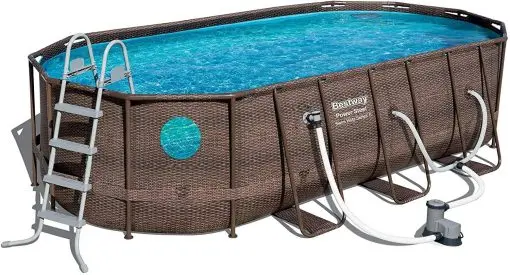 Bestway Power Steel 18' x 9' x 48" Above-Ground Pool Kit — Includes Sand Filter Pump, Skimmer, Vacuum & Reinforced Frame
