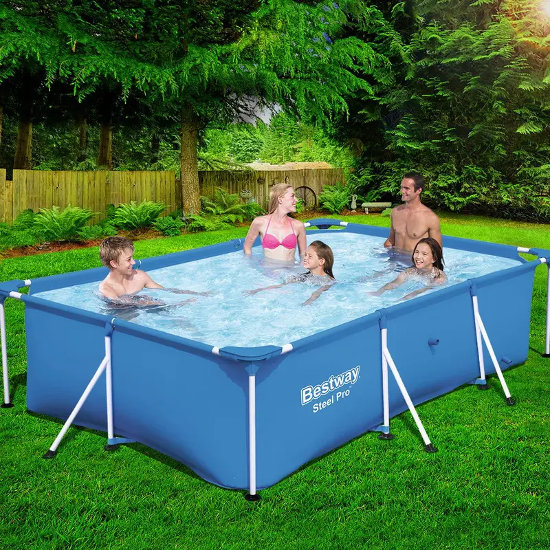 Bestway UV-Protected Inflatable Steel-Framed Swimming Pool – 3300-Liter Capacity for Backyard Use