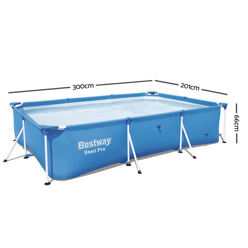 Bestway UV-Protected Inflatable Steel-Framed Swimming Pool – 3300-Liter Capacity for Backyard Use