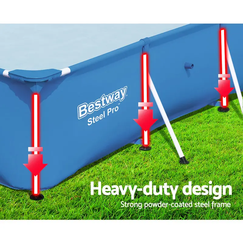 Bestway UV-Protected Inflatable Steel-Framed Swimming Pool – 3300-Liter Capacity for Backyard Use