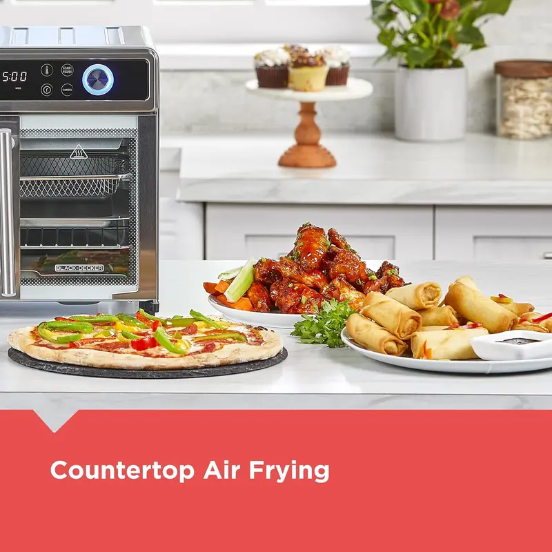 BLACK+DECKER Crisp 'N Bake 12-in-1 Toaster Oven Air Fryer with Convection