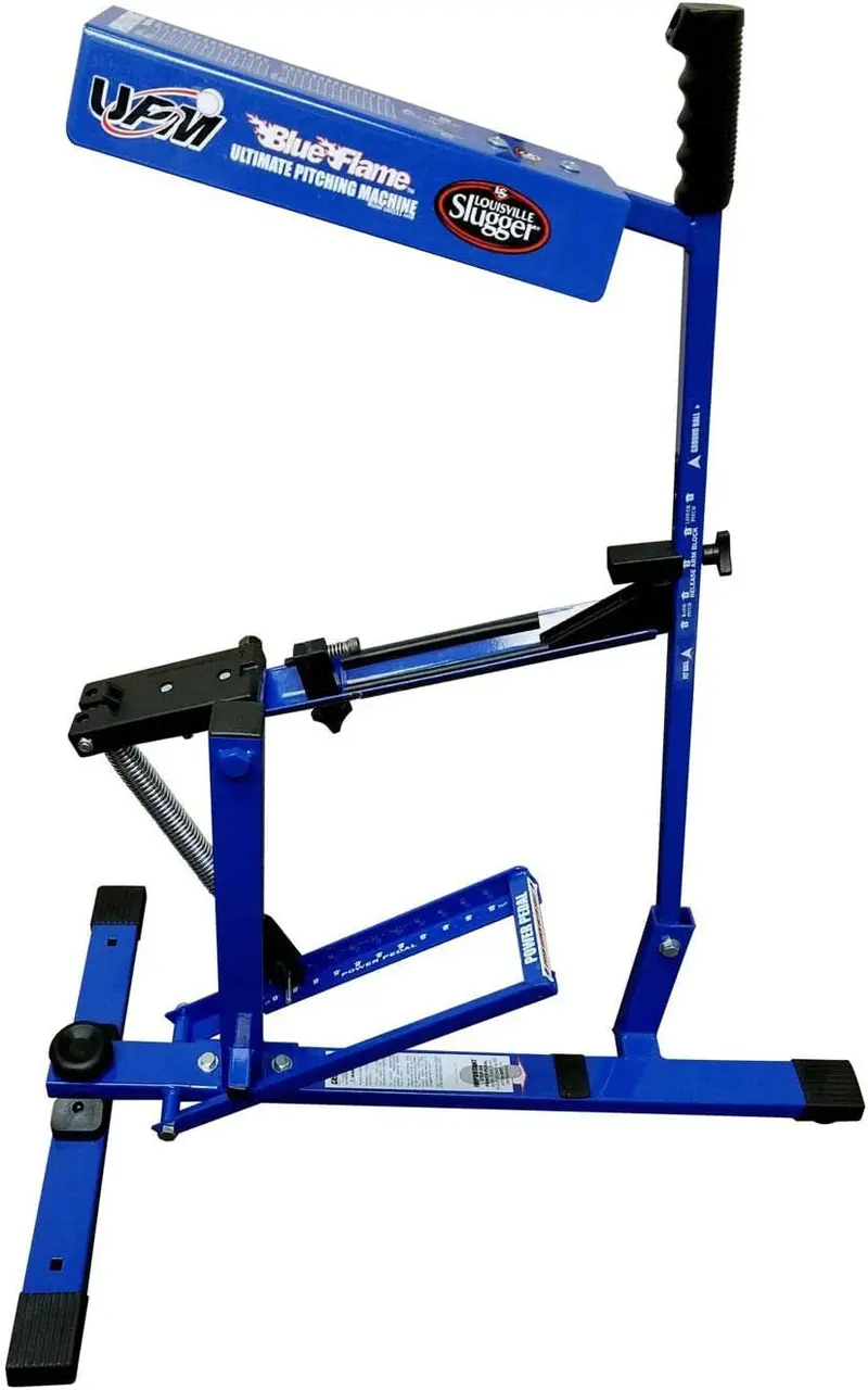 Blue Flame Adjustable Baseball Pitching Machine – Velocity & Trajectory Control for Youth and Adult Training