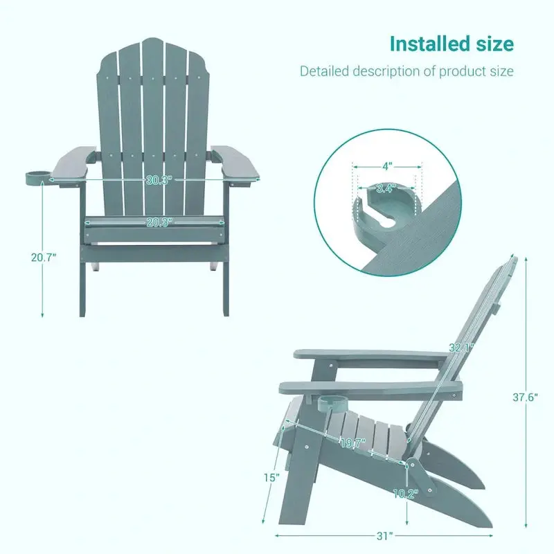 Bonosuki Swivel Adirondack Fire Pit Chairs – Foldable Dual-Seat Outdoor Set