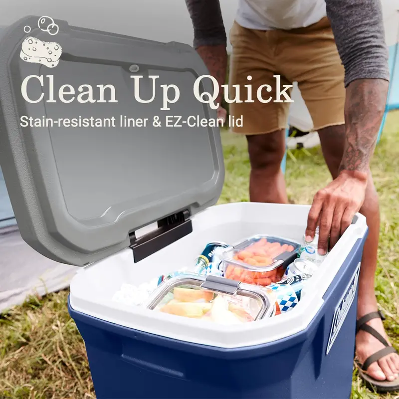 Coleman 100-Quart Wheeled Hard-Sided Cooler – Leakproof Insulated Design with Up to 5 Days of Ice Retention
