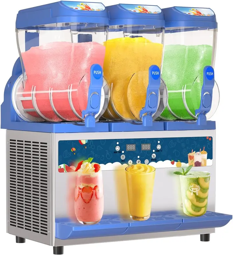 Commercial-Grade 30L Stainless Steel Slush Machine – 1000W Cooling System for Bars and Cafés