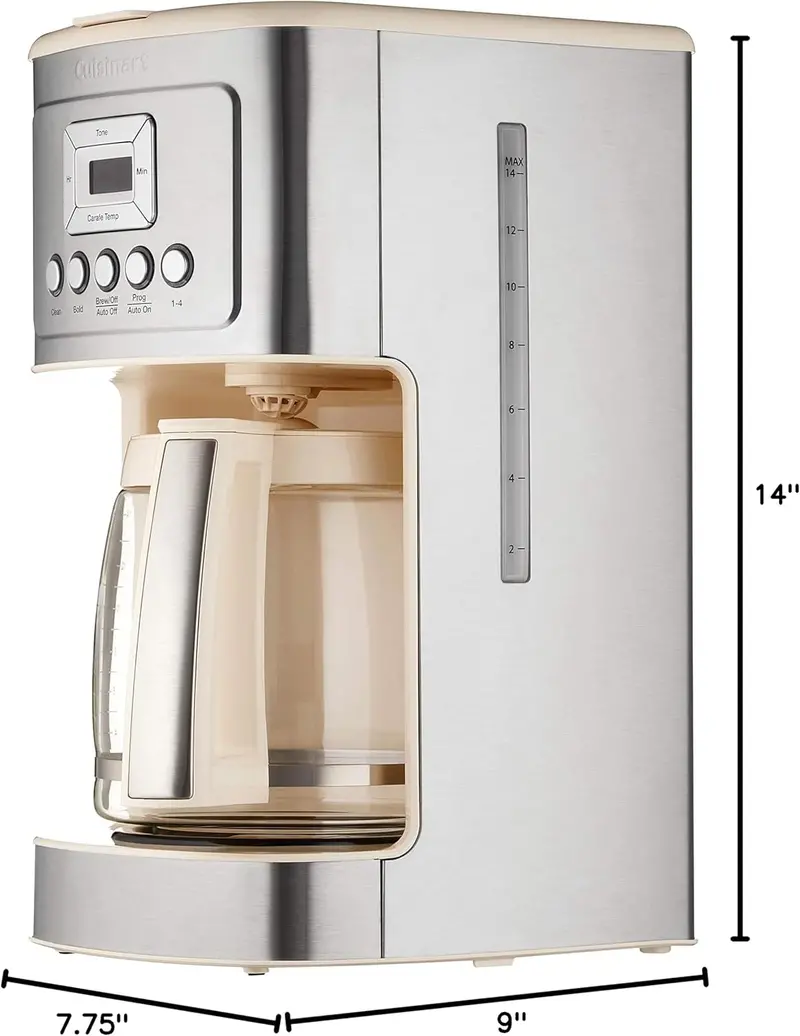Cuisinart DCC-3200P1 Fully Automatic Drip Coffee Maker – Adjustable Brew Strength and Customizable 1–4 Cup Programming