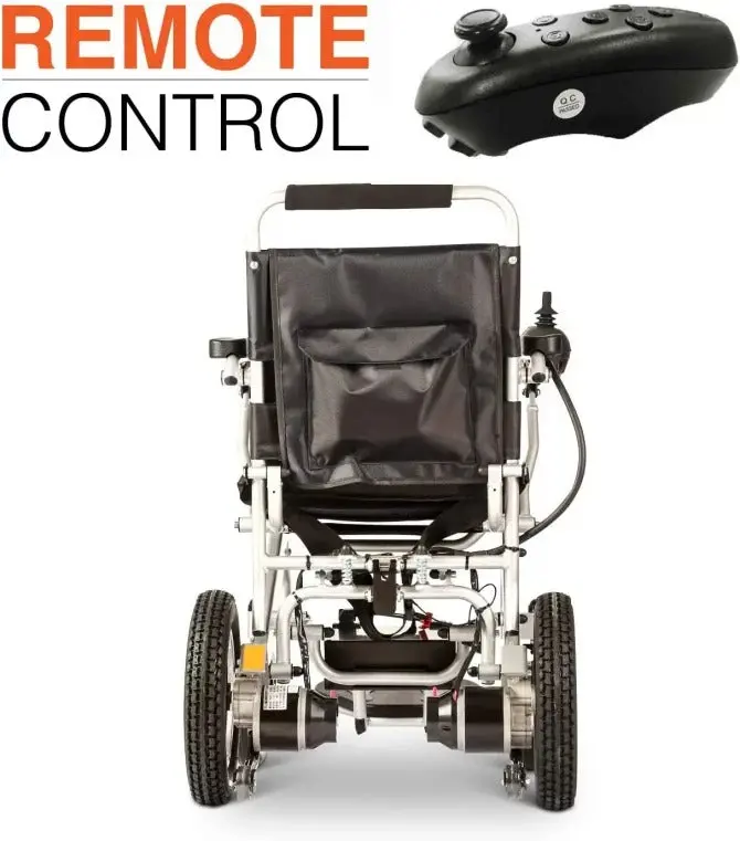 Culver Mobility Foldable Power Wheelchair – FAA-Approved Compact Scooter with Ramp Accessory (Silver, 17.5" Seat)