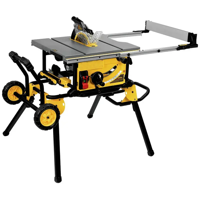 DEWALT DWE7491RS Portable Jobsite Table Saw – 10" Blade, 15-Amp Motor, and Integrated Rolling Stand