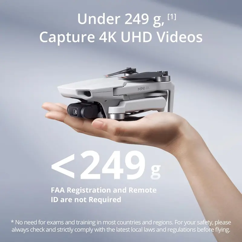 DJI Mini 4K Drone – Ultra-Compact 4K UHD Camera Quadcopter Under 249g Featuring 3-Axis Stabilization, 10km HD Transmission, and 31-Minute Flight Duration 2