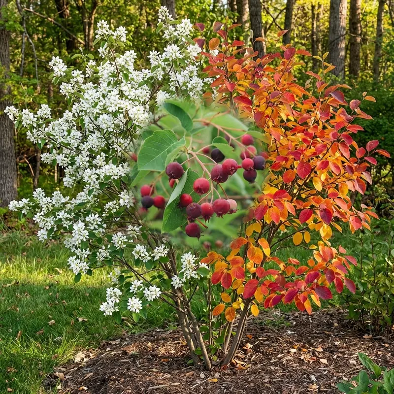 Downy Serviceberry Shrub – Native Spring-Blooming Shrub That Bears Edible Berries