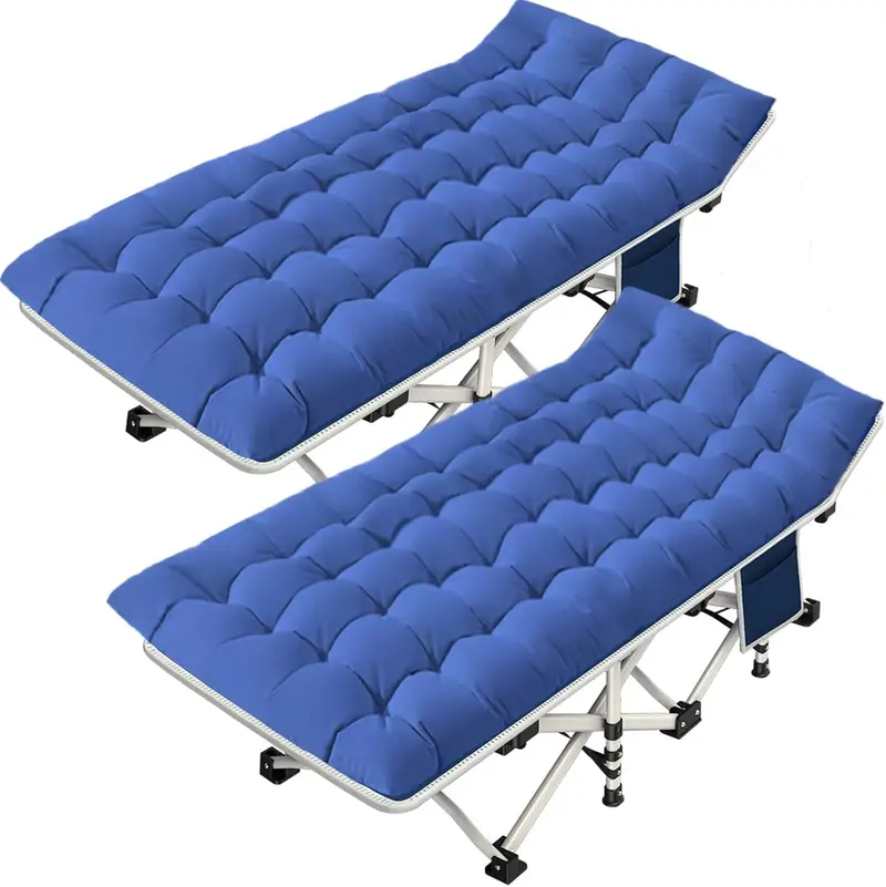 Dual-Use Folding Cot Set – Padded Twin-Size Mats for Adults or Kids, Space-Saving Home & Camp Solution