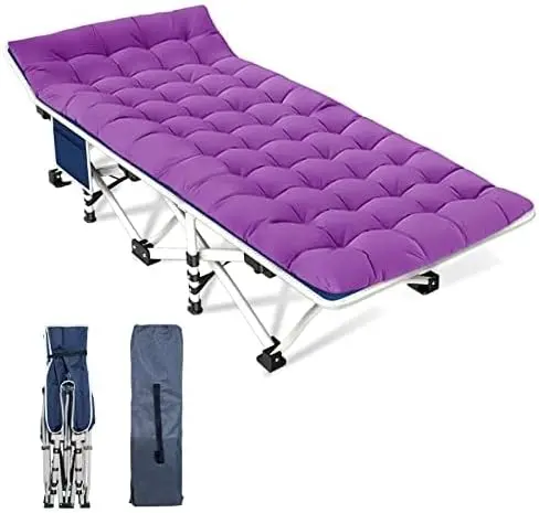Dual-Use Folding Cot Set – Padded Twin-Size Mats for Adults or Kids, Space-Saving Home & Camp Solution 2