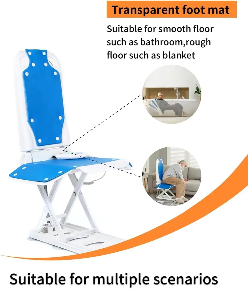 Electric Floor Lift Chair for Seniors – Motorized Standing Assistance Chair with 20-Inch Height Adjustment Range and 300-Pound Weight Capacity