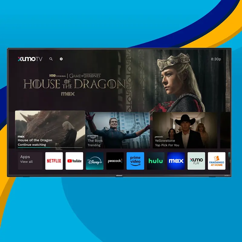Element 43-Inch 4K UHD Xumo Smart TV – Dolby Vision HDR, 120Hz Refresh Rate, Streaming-Optimized Interface