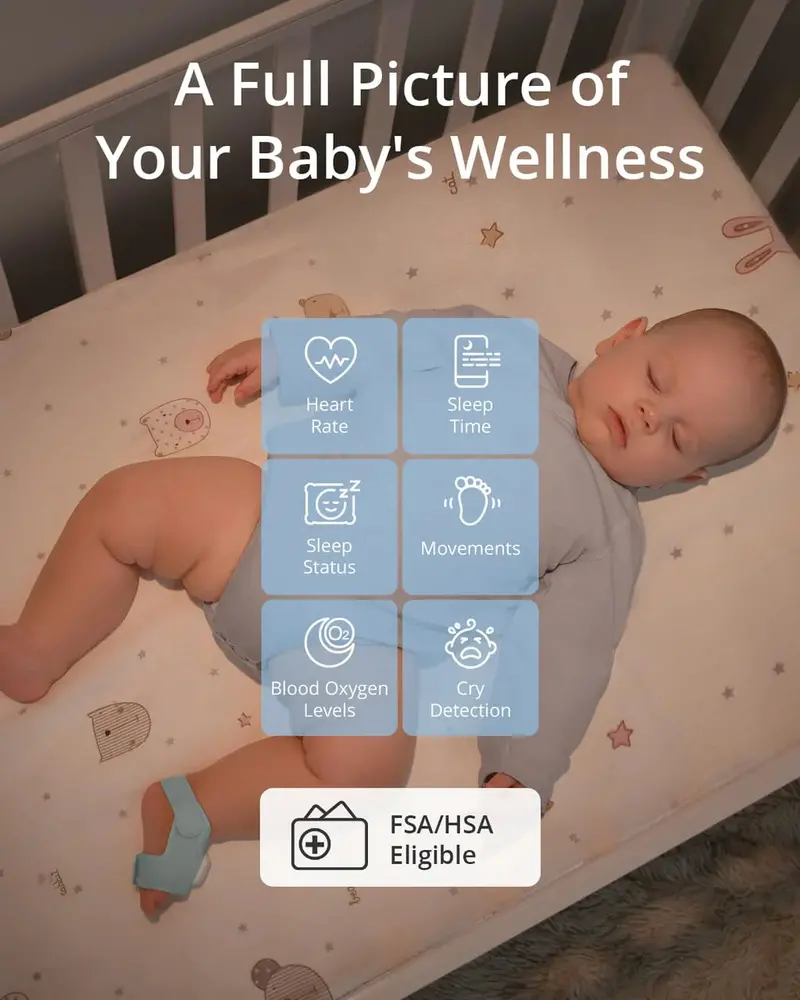 eufy Baby Smart Sock S320 – Wearable 2K HD Monitor with Real-Time Heart Rate & Oxygen Tracking 2