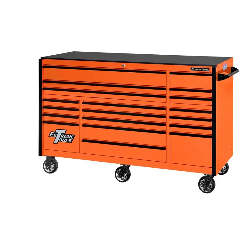 Extreme Tools RX250 Rolling Tool Cart – 72" x 30", 19-Drawer Configuration, Heavy-Duty 250-LB Slides