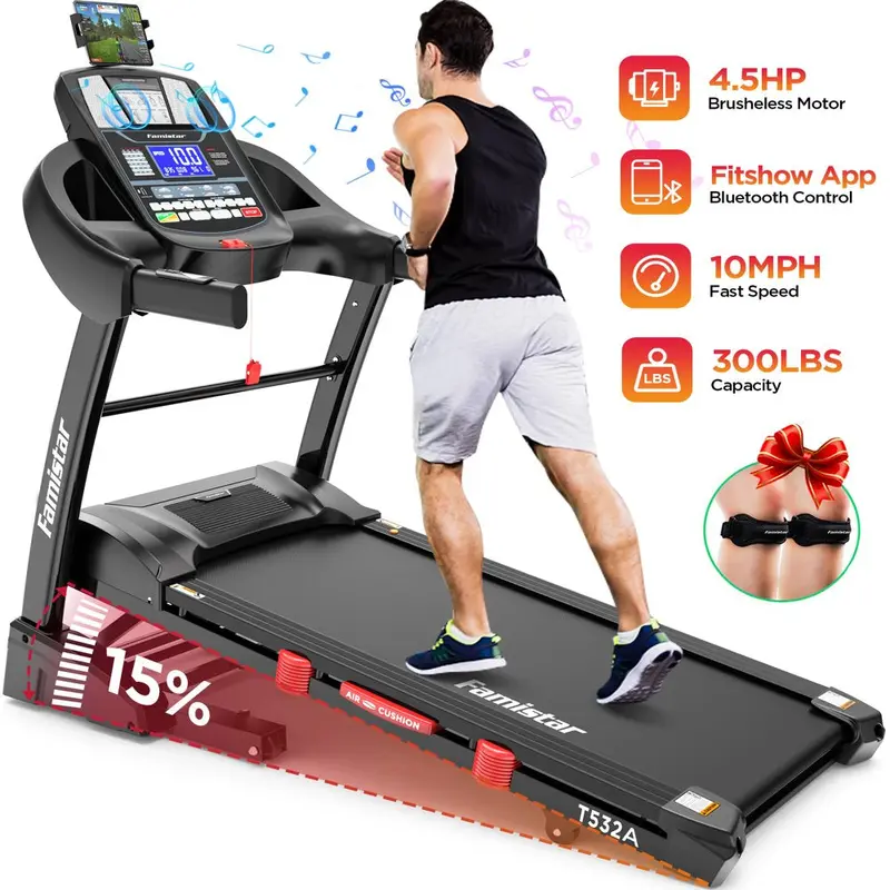 Foldable Home Treadmill – 15 Incline Settings, 10 MPH Top Speed, and 300-LB User Capacity 2