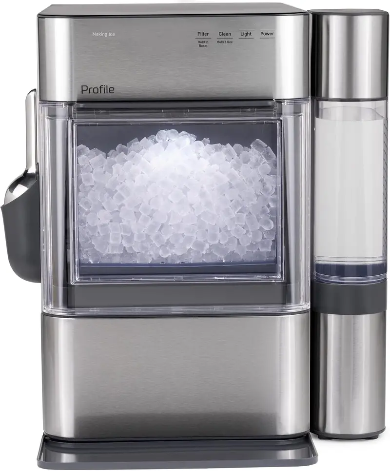 GE Profile Opal 2.0 Smart Nugget Ice Maker – 38 lbs/Day Yield, Wi-Fi Connectivity, Side-Mount Water Tank & Scale-Inhibiting Filtration