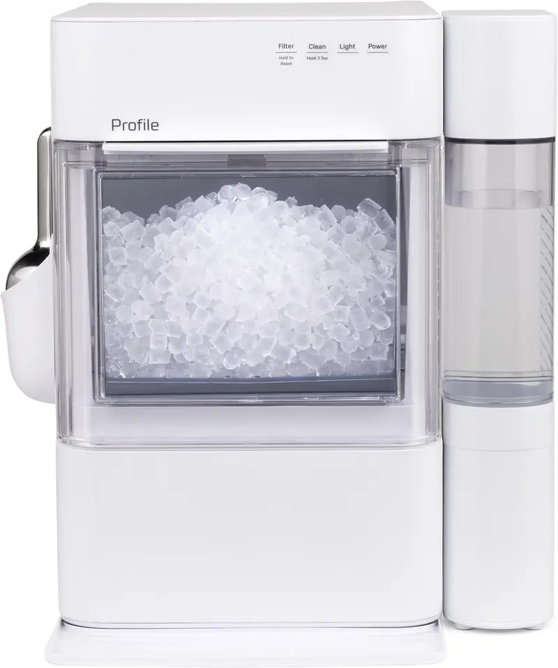 GE Profile Opal 2.0 Smart Nugget Ice Maker – 38 lbs/Day Yield, Wi-Fi Connectivity, Side-Mount Water Tank & Scale-Inhibiting Filtration
